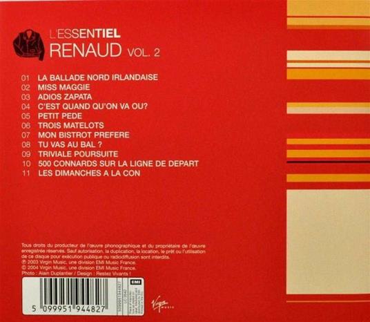 L'essentiel vol.2 - CD Audio di Renaud - 2