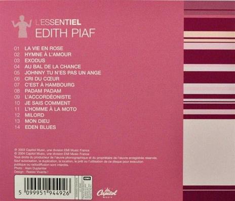 L'Essentiel - CD Audio di Edith Piaf - 2