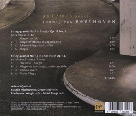 Quartetti op.18 n.1, op.127 - CD Audio di Ludwig van Beethoven,Artemis Quartet - 2