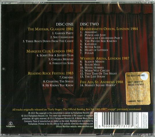 Early Stages 1982-1988. The Highlights - CD Audio di Marillion - 2