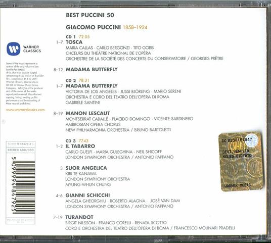 50 Best Puccini - CD Audio di Giacomo Puccini - 2