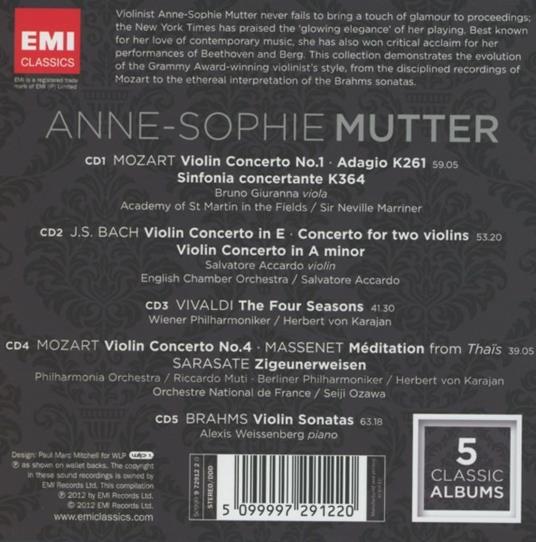 Anne-Sophie Mutter. 5 Classic Albums - CD Audio di Anne-Sophie Mutter - 2