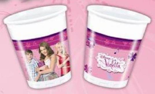 Violetta. Set 8 bicchieri di plastica