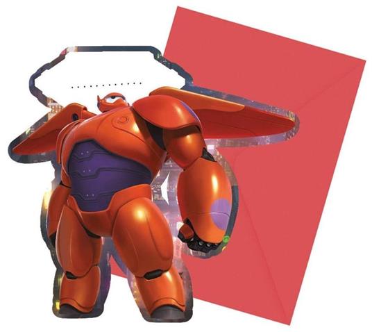 6 Inviti con Busta Big Hero 6