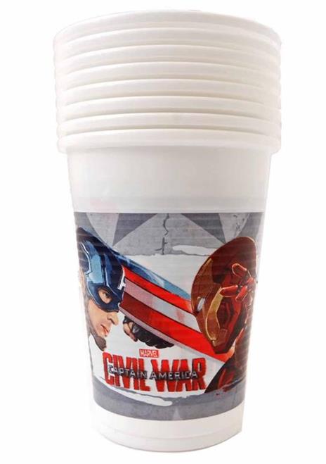 Captain America. Civil War. 8 Bicchieri Plastica 200 Ml - 2