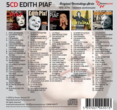 Retrospective 1936-1962 - CD Audio di Edith Piaf - 2