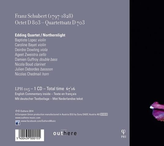 Ottetto D803 - Quartettsatz D703 - CD Audio di Franz Schubert,Edding Quartet - 2