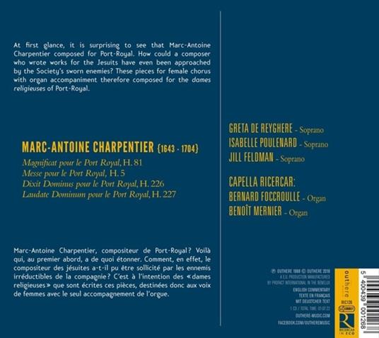 Messe pour le Port Royal - CD Audio di Marc-Antoine Charpentier,Greta De Reyghere,Isabelle Poulenard - 2