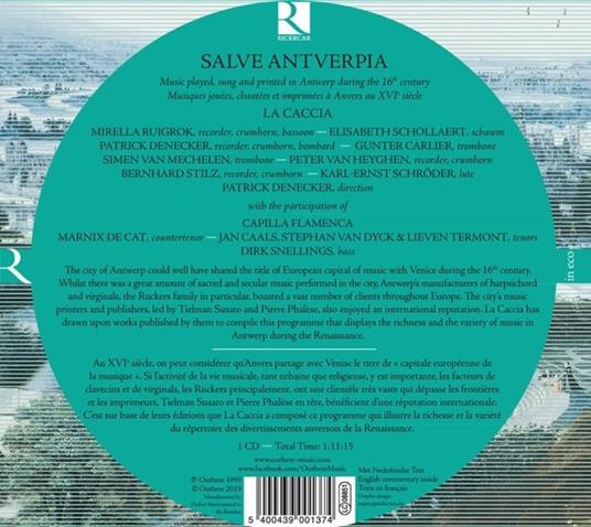 Salve Antverpia - CD Audio di La Caccia,Patrick Denecker - 2