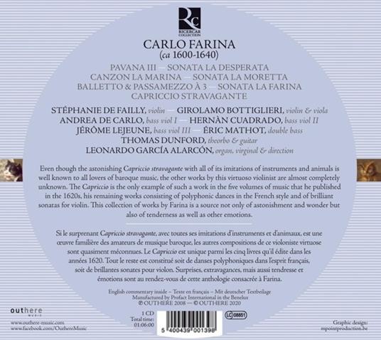 Capriccio stravagante - CD Audio di Carlo Farina,Clematis - 2