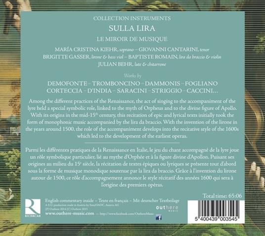 Sulla lira. La voce di Orfeo - CD Audio - 2