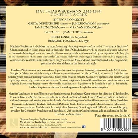 Integrale Delle Opere-5cd - CD Audio di Matthias Weckmann - 2