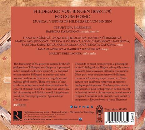 Ego Sum Homo - CD Audio di Hildegard von Bingen,Tiburtina Ensemble,Barbora Kabátková - 2
