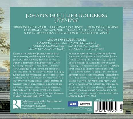 Complete Trio Sonatas - CD Audio di Johann Gottlieb Goldberg - 2