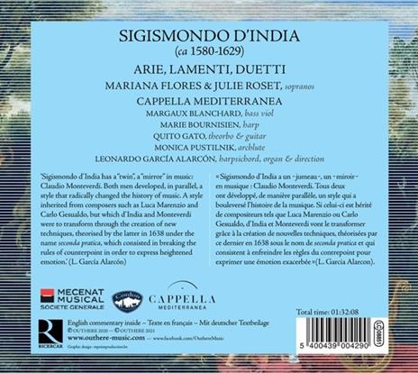 Lamenti & sospiri - CD Audio di Sigismondo D'India - 2