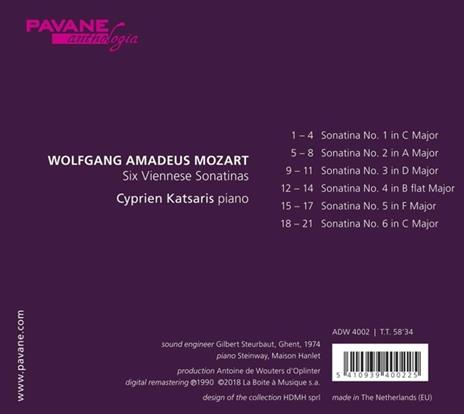 Viennese Sonatinas - CD Audio di Wolfgang Amadeus Mozart,Cyprien Katsaris - 2
