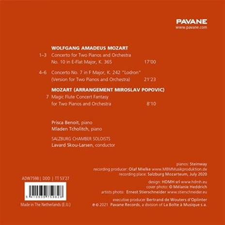 Concertos For Two Pianos K.242 & K.365 - CD Audio di Wolfgang Amadeus Mozart - 2