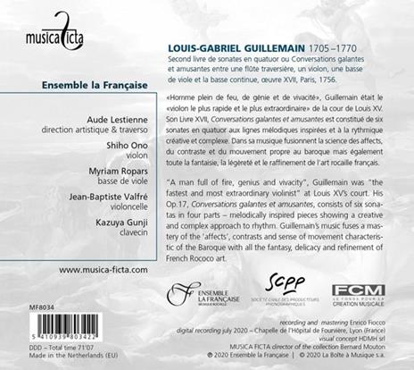 Louis-Gabriel Guillemain. Second Livre De Sonates En Qu - CD Audio di Ensemble A La Francaise - 2