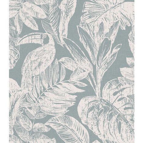 DUTCH WALLCOVERINGS Carta da Parati Rebecca Grigio e Bianco - 2