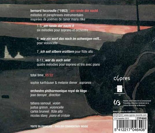 Am Rande Der Nacht - CD Audio di Bernard Foccroulle - 3