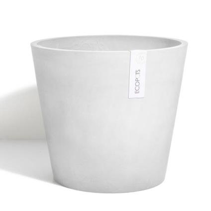 Vaso Tondo AMSTERDAM Ø30 H27 WHITE GREY ECOPOTS