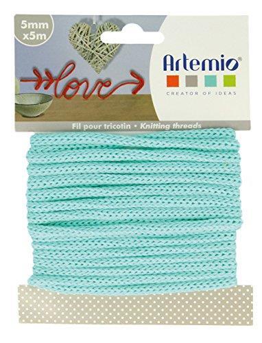 Artemio - Gomitolo di Filato per lavori a Maglia, 5 mm x 5 m, Colore: Verde Pastello