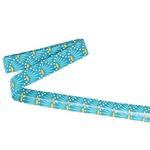 Artemio Crafty-sbieco, 20 mm, colore: azzurro con fiori, 3 m x 20 mm