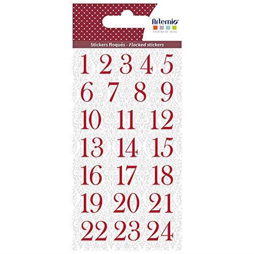 Adesivi floccati Numeri Rossi per Calendario dell'Avvento - Barocco -  Artemio - Cartoleria e scuola | IBS