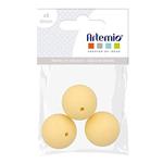 Artemio Perlina di Silicone Tonda x 3-15 mm - Giallo