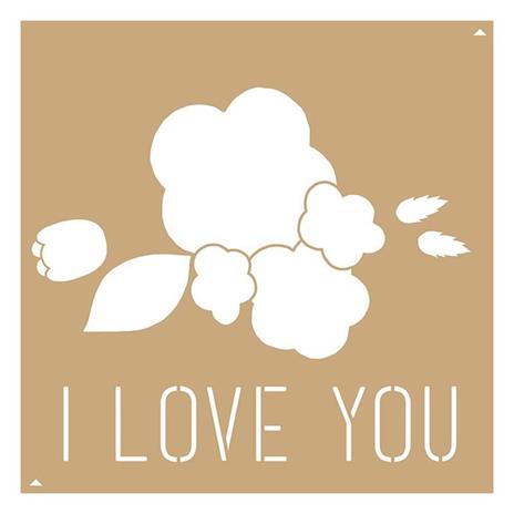 2 stencil Kraft I love you 20 x 20 cm - 2