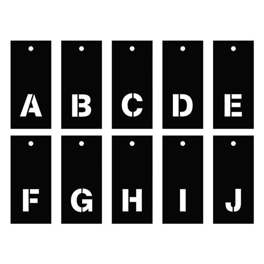 Stencil alfabeto 70 lettere maiuscole e minuscole - Artemio - Cartoleria e  scuola | IBS
