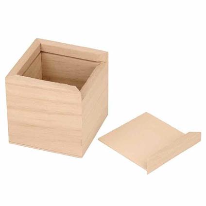 Set di 6 scatole da torta quadrata in legno - 6 x 6 x 6 cm