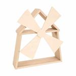 Moulin di scaffale in legno - 37,5 x 10 x 41,5 cm