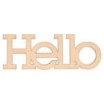 Parola di legno ''Hello''