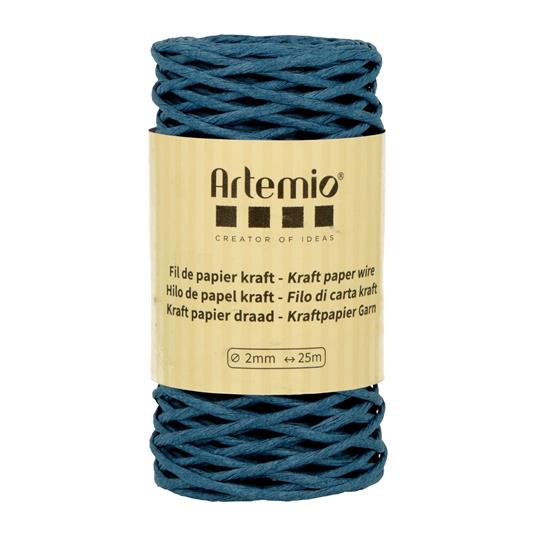 Filato di carta kraft blu azzurro 2 mm x 25 m