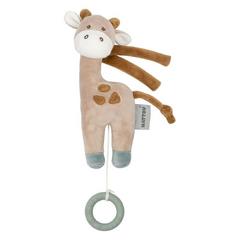 Nattou-Mini-Pupazzetto con Carillon-Giraffa Luna, Colore Verde/Beige, 748070