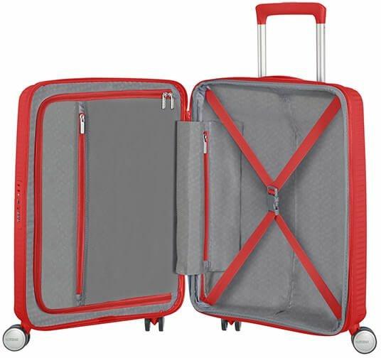 American Tourister Spinner Expandable Trolley Guscio rigido Rosso 65,5 L Acrilonitrile butadiene stirene (ABS) - 7