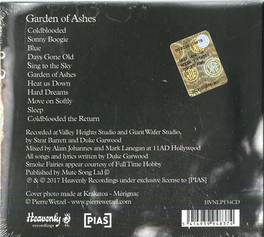 Garden of Ashes - CD Audio di Duke Garwood - 2