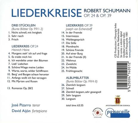 Liederkreise - CD Audio di Robert Schumann - 2