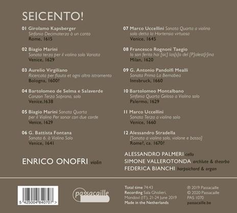 Seicento! - CD Audio di Enrico Onofri - 3