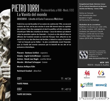 La vanità del mondo - CD Audio di Pietro Torri - 2