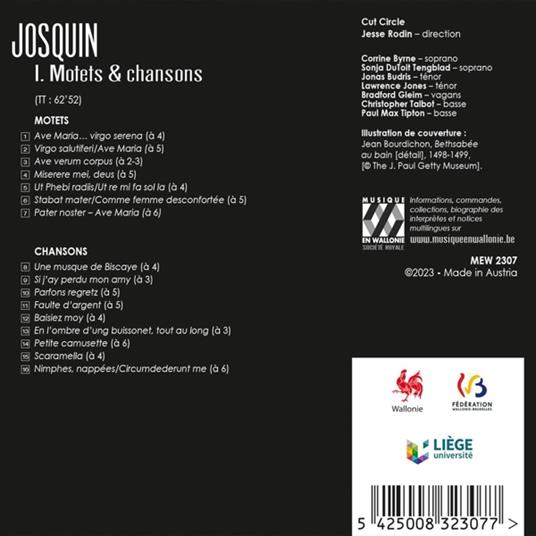 I. Motets et Chansons - CD Audio di Josquin Desprez,Cut Circle - 2