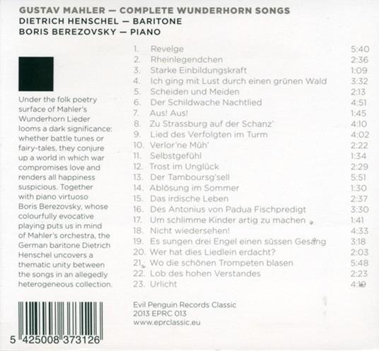 Complete Wunderhorn Songs - CD Audio di Gustav Mahler - 2