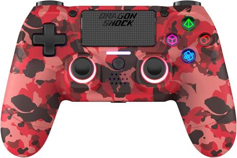 Dragonshock Mizar Mimetico, Rosso Bluetooth Gamepad Analogico/Digitale PlayStation 4