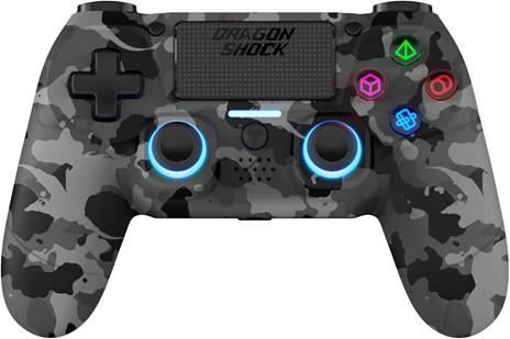 Dragonshock Mizar Mimetico, Grigio Bluetooth Gamepad Analogico/Digitale PlayStation 4