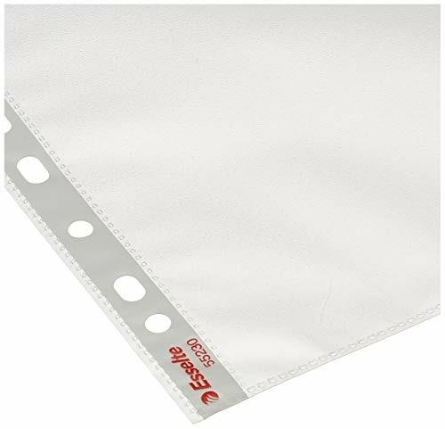 Buste a perforazione universale Esselte DELUXE goffrate antiriflesso trasparente 42x30 cm conf.50 - 55230 - 3