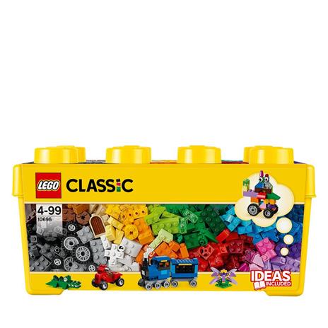 LEGO Classic 10696 Scatola Mattoncini Creativi Media, Contenitore per Costruire Fiori, Macchina, Treno e Aereo Giocattolo - 7