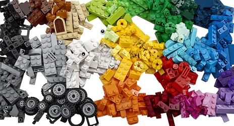 LEGO Classic 10696 Scatola Mattoncini Creativi Media, Contenitore per Costruire Fiori, Macchina, Treno e Aereo Giocattolo - 38