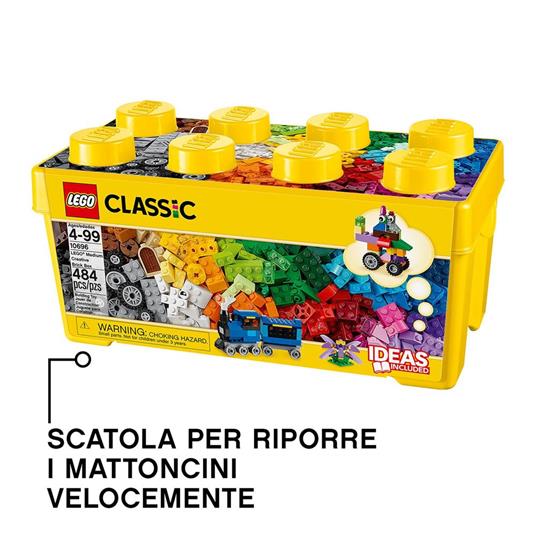 LEGO Classic 10696 Scatola Mattoncini Creativi Media, Contenitore per  Costruire Fiori, Macchina, Treno e Aereo Giocattolo - LEGO - Classic - Set  mattoncini - Giocattoli | IBS