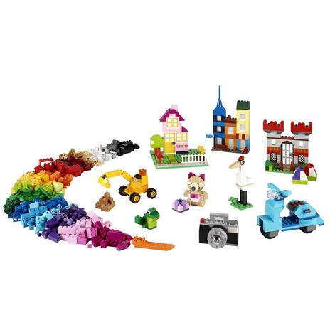 LEGO Classic 10698 Scatola Mattoncini Creativi Grande per Costruire Macchina Fotografica, Vespa e Ruspa Giocattolo - 37